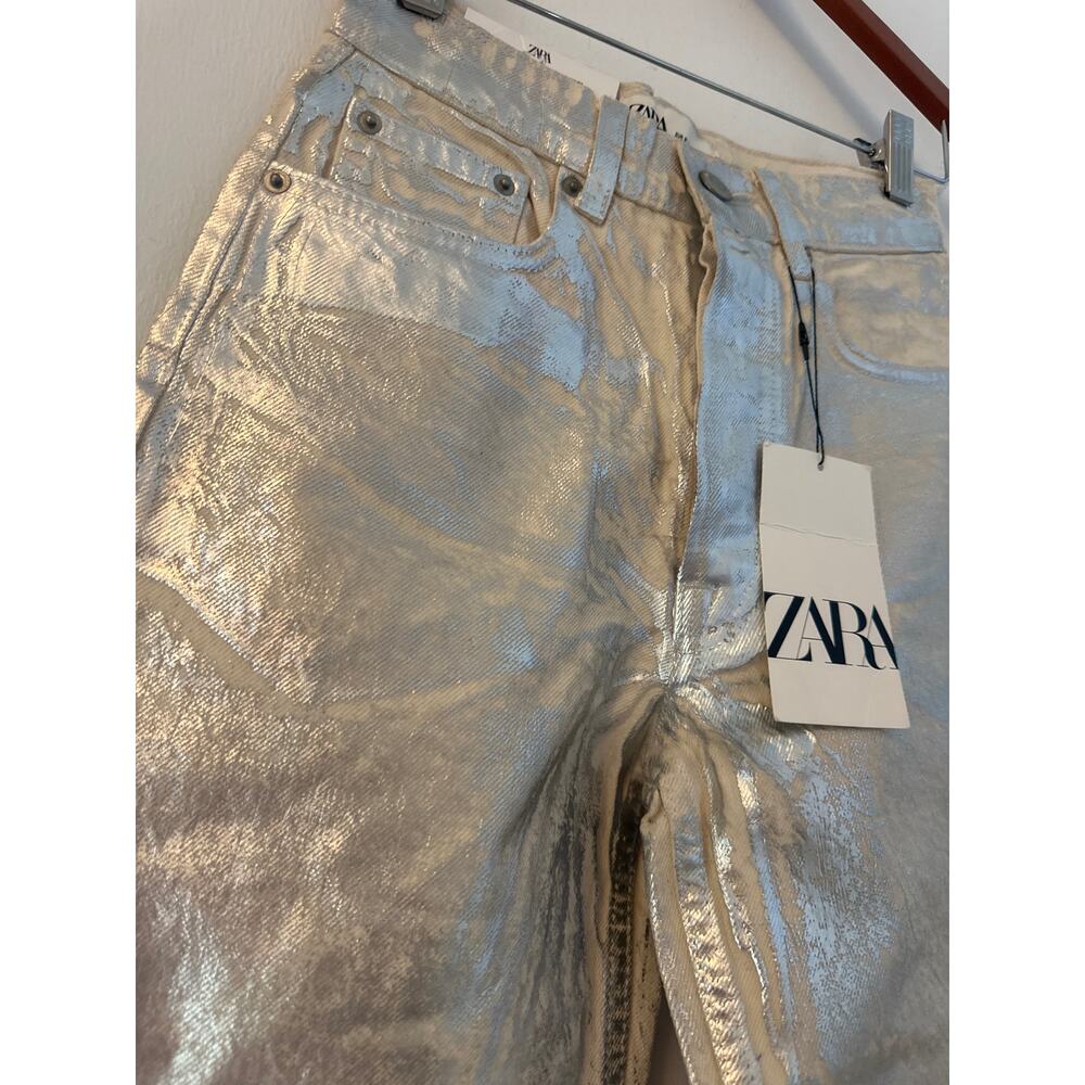 ZARA MID RISE BOYFRIEND JEANS Sz0 - Picture 6 of 12